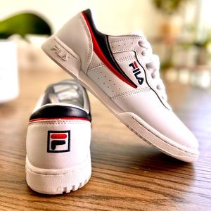 Fila Original Fitness White/Fila Navy-Fila Red 5VF80165-150 Women's Size 7